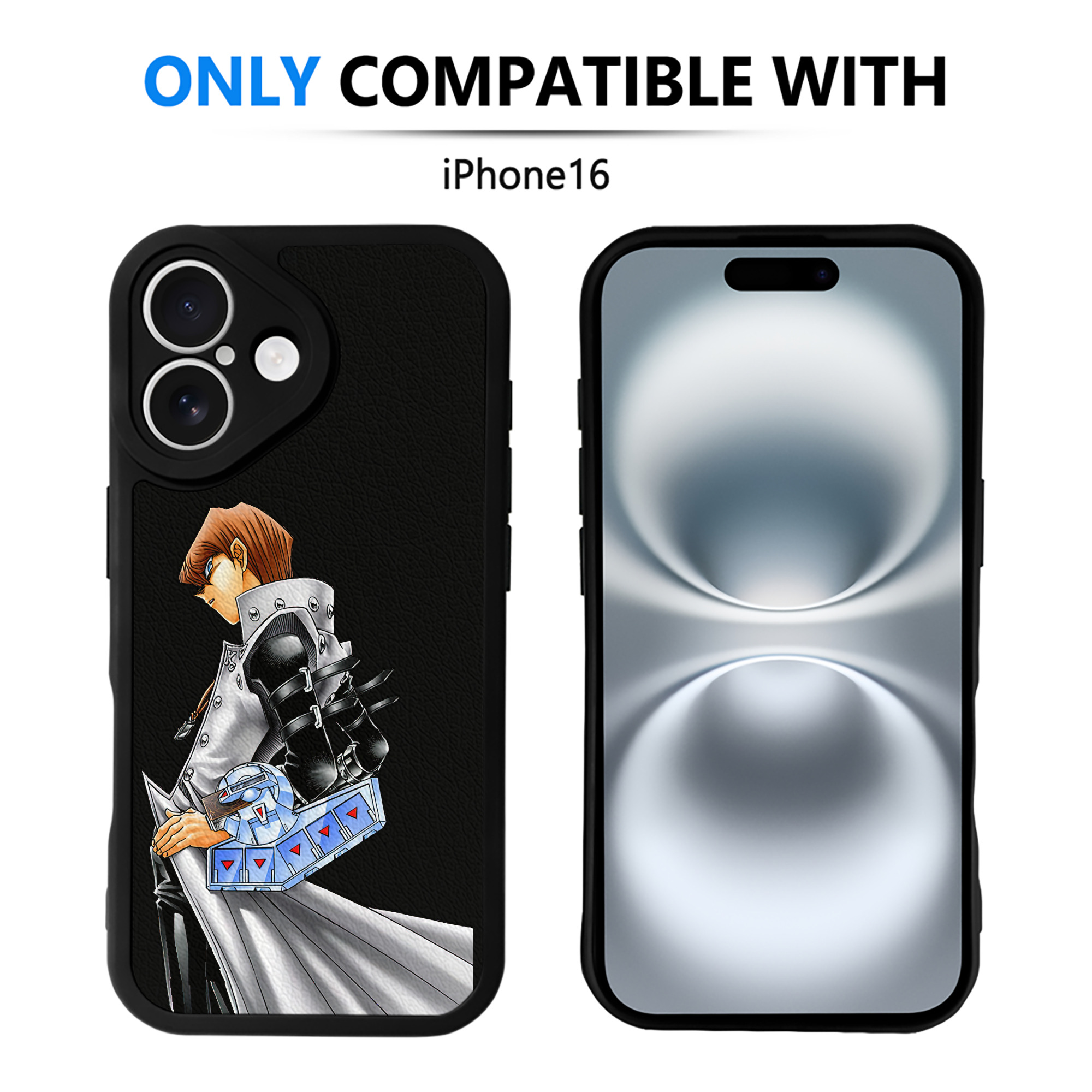 遊☆戯☆王 Yu-Gi-Oh! 【iPhone 16シリーズ対応】シリコンスマホケース（レザー調） 材質：シリコン